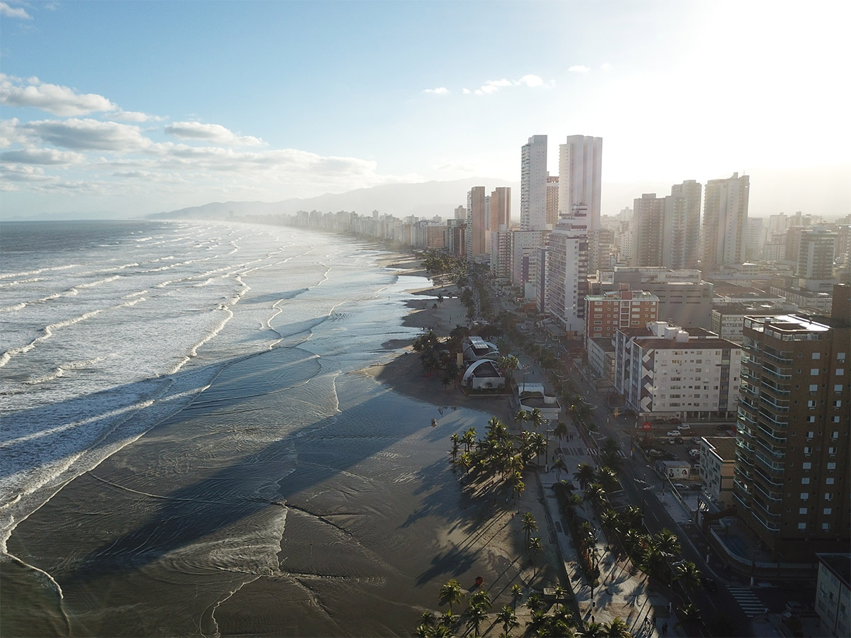 ressaca em praia grande