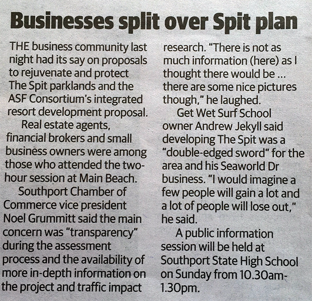 Businesses Split over Spit Plan