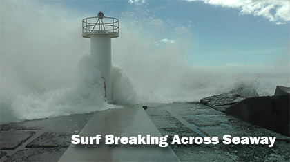 Surf Breaking Across Seaway