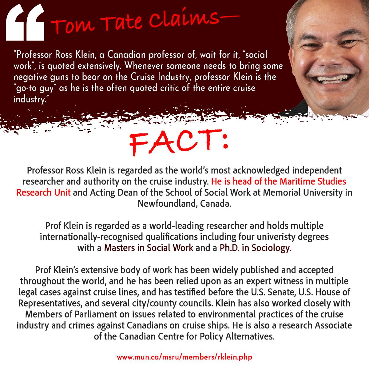 Tom Tate Claims Prof Klein