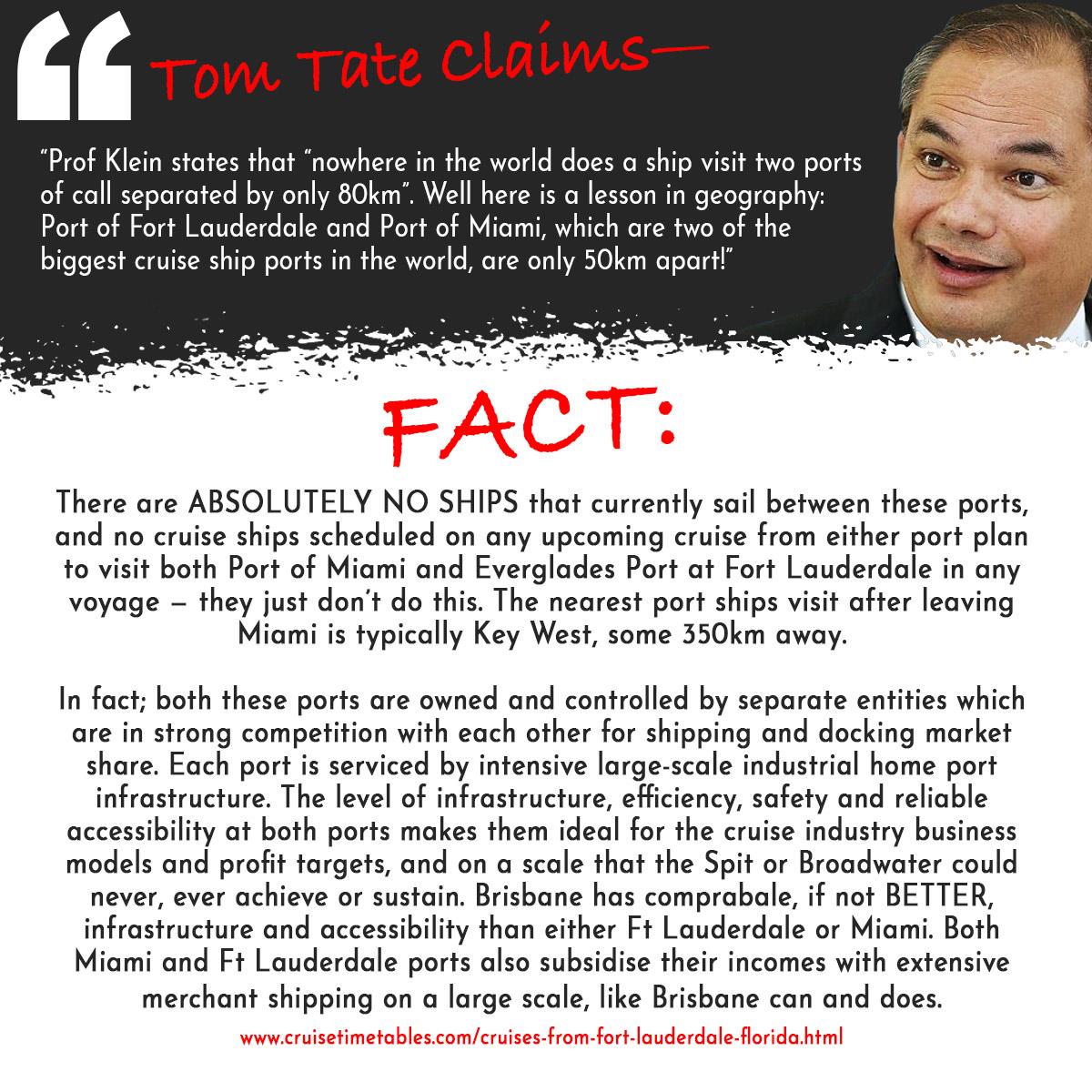Tom Tate Claims re port cannibalism