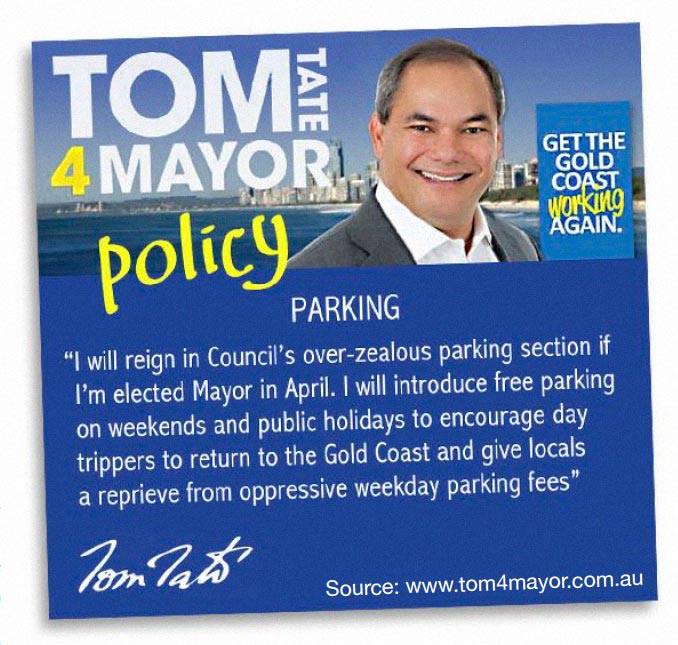 Tom Tate Parking Pledge