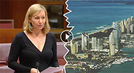 Larissa Waters raises The Spit in the senate