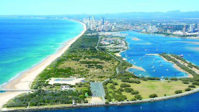 aerial view of The Spit